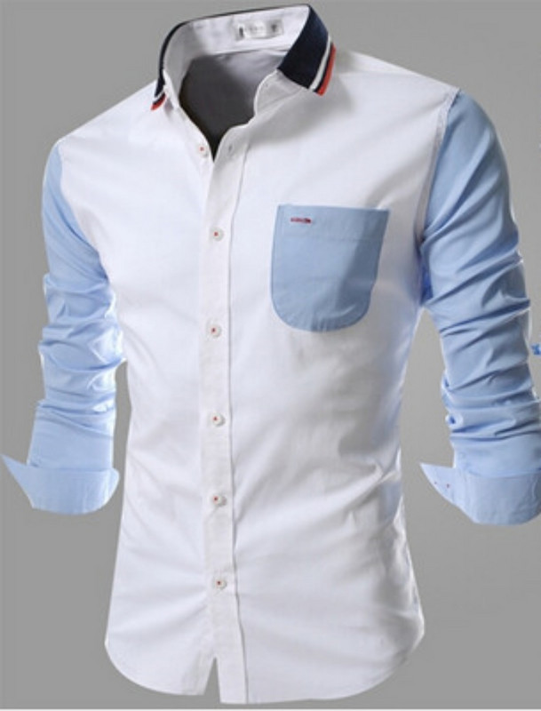 Cămașă de ultimă oră pentru bărbați, model cu guler și buzunar clasic