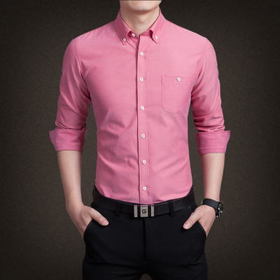 Cămașă bărbătească model uni, cu buzunar