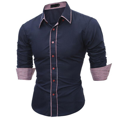 Aktuelna muška košulja sa dugmićima, klasičnom kragnom i dugim rukavima