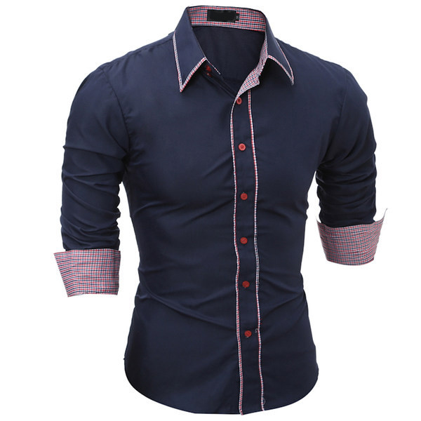 Aktuelna muška košulja sa dugmićima, klasičnom kragnom i dugim rukavima