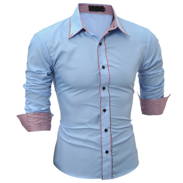 Aktuelna muška košulja sa dugmićima, klasičnom kragnom i dugim rukavima