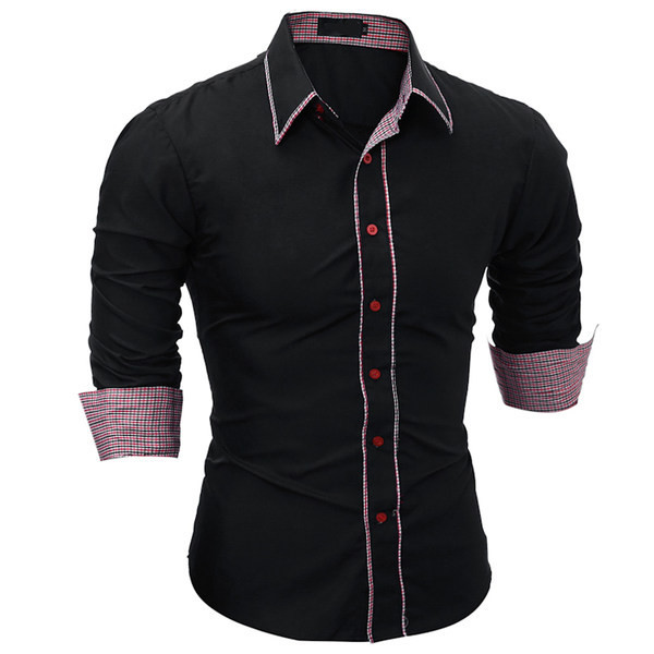 Aktuelna muška košulja sa dugmićima, klasičnom kragnom i dugim rukavima