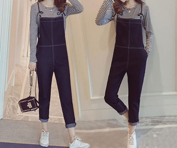 Set de zi cu zi pentru femei - salopetă și bluză