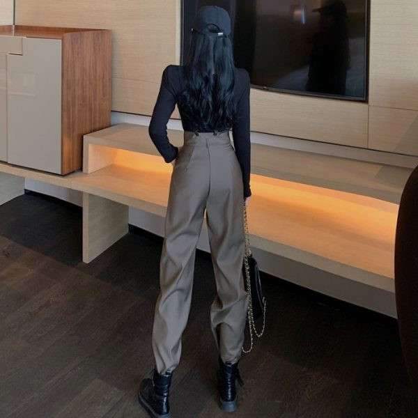 Salopeta de dama moderna cu bretele in doua culori