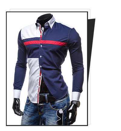 Cămașă casual pentru bărbați cu guler și nasturi clasici