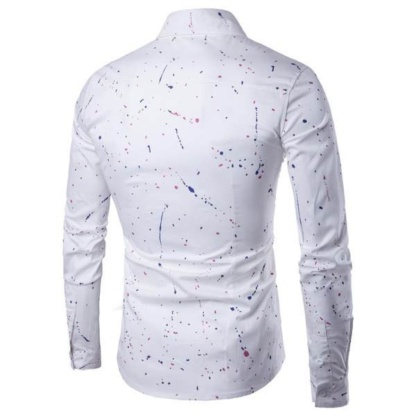 Cămașă de actualitate pentru bărbați model montat cu nasturi