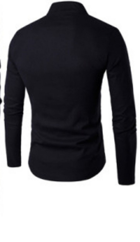 Cămașă bărbătească model uni cu nasturi și mâneci lungi