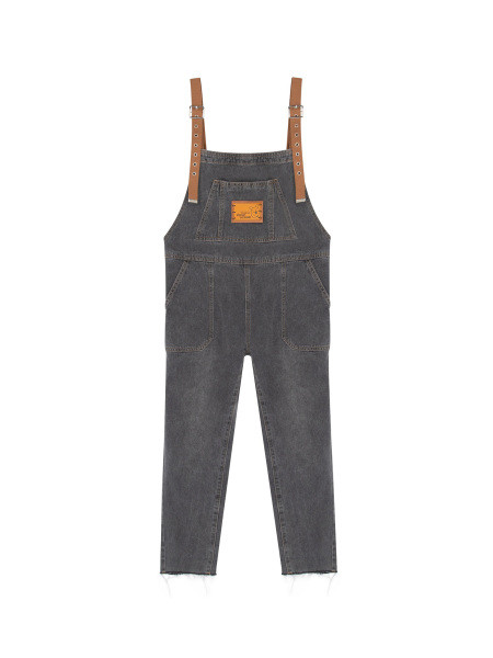 Salopeta de dama cu buzunare si emblema