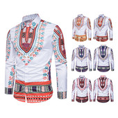 Ανδρικό πουκάμισο με κλασικό κολάρο και κέντημα