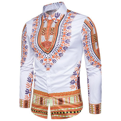 Ανδρικό πουκάμισο με κλασικό κολάρο και κέντημα