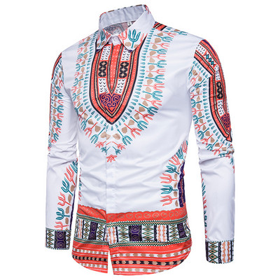 Ανδρικό πουκάμισο με κλασικό κολάρο και κέντημα