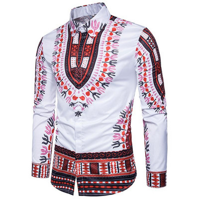 Ανδρικό πουκάμισο με κλασικό κολάρο και κέντημα