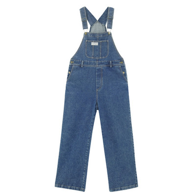 Μοντέρνα γυναικεία ολόσωμη φόρμα με τιραντάκια - φαρδύ μοντέλο με τσέπη