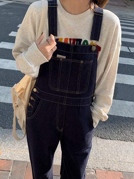 Salopeta casual de dama cu model lat de buzunar