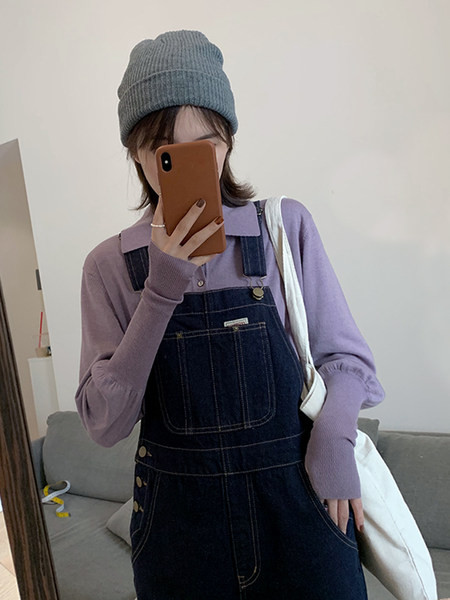 Salopeta casual de dama cu model lat de buzunar