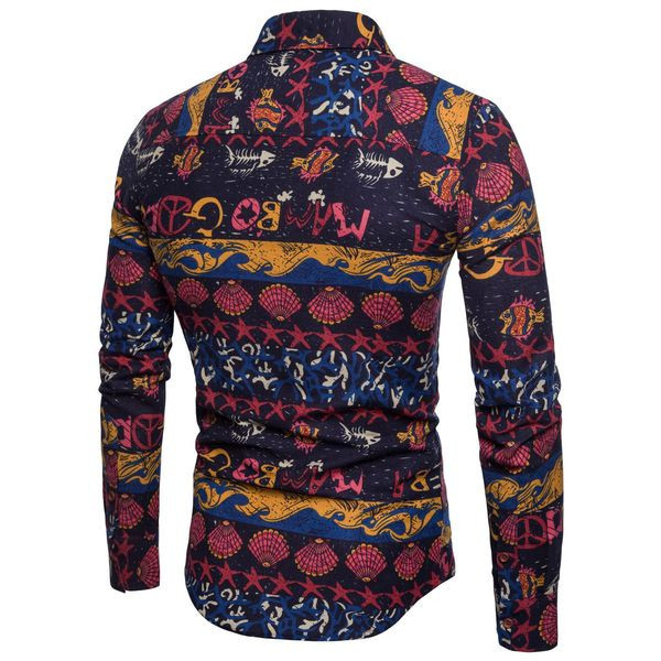 Cămașă de ultimă oră pentru bărbați cu model și mâneci lungi în două modele