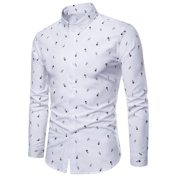 Μοντέρνο ανδρικό πουκάμισο μοντέλο με μακριά μανίκια και κουμπιά