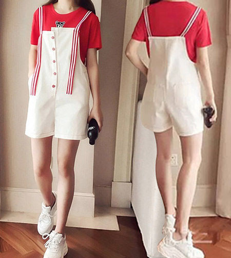 Ženski dnevni set iz dva dijela - kombinezon i majica