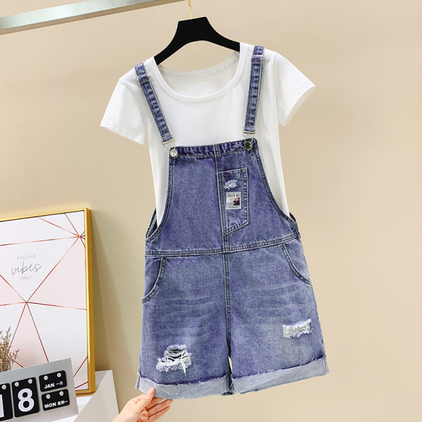 Salopetă scurtă casual de damă cu model rupt