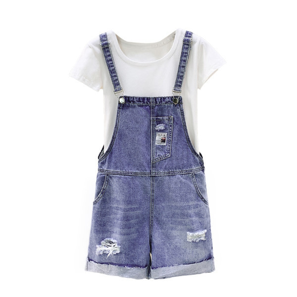 Salopetă scurtă casual de damă cu model rupt