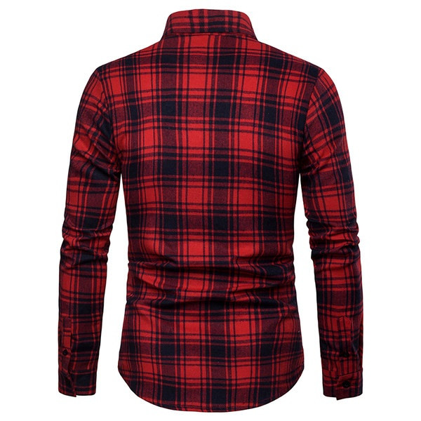 Cămașă în carouri pentru bărbați, model mulat