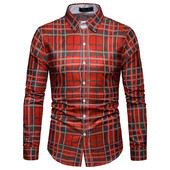 Ανδρικό πουκάμισο καρό μοντέλο με κουμπιά