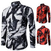 Cămașă elegantă pentru bărbați, cu model îmbrăcat