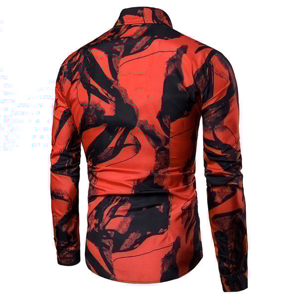 Cămașă elegantă pentru bărbați, cu model îmbrăcat