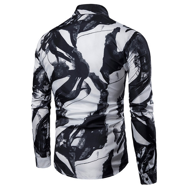 Cămașă elegantă pentru bărbați, cu model îmbrăcat