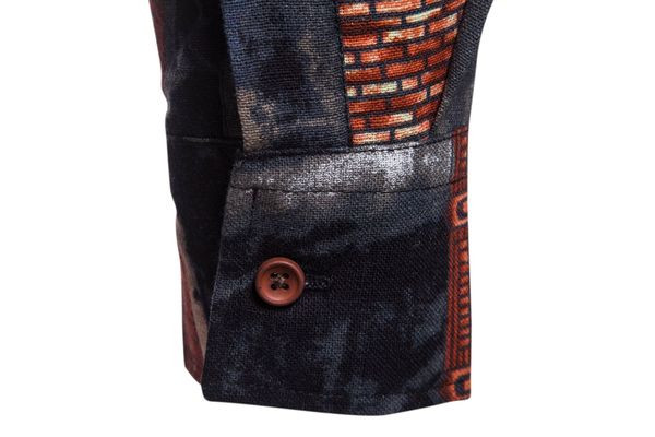 Cămașă actuală pentru bărbați cu model mulat