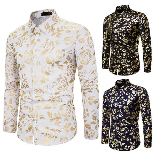 Cămașă modernă pentru bărbați cu aplicație model montată