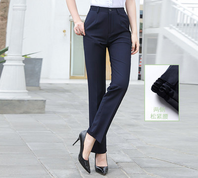 Стилен дамски панталон с висока талия и размер до 7XL