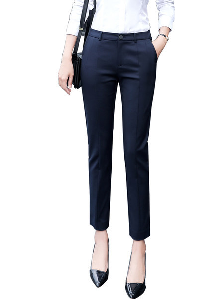 Дамски стилен панталон с висока  талия  