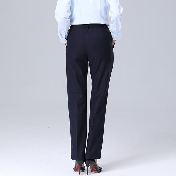 Дамски модерен панталон с копче и висока талия