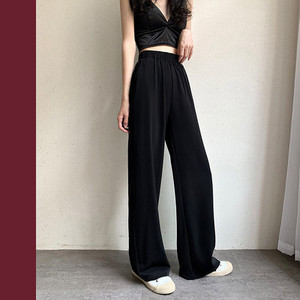 Дамски широк панталон в черен цвят -два модела