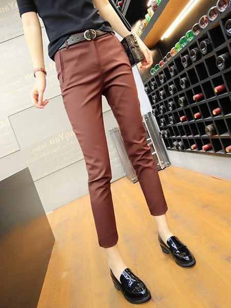 Стилен дамски панталон  с колан и висока талия