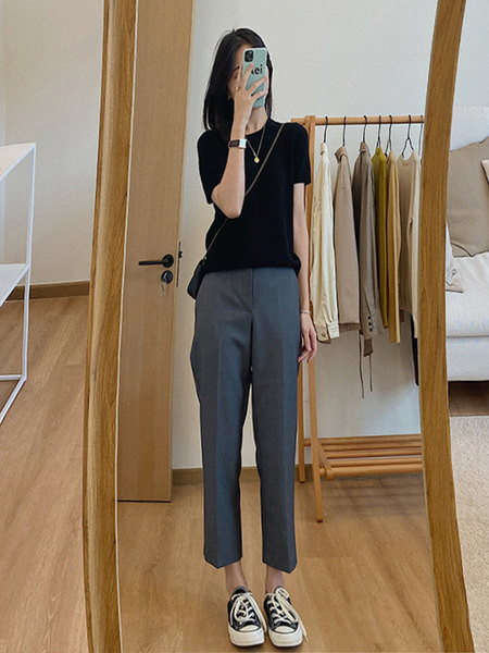 Pantaloni casual dama-model drept