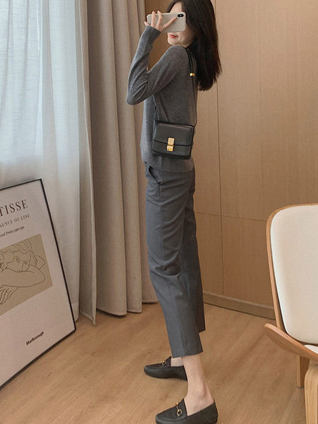 Pantaloni casual dama-model drept