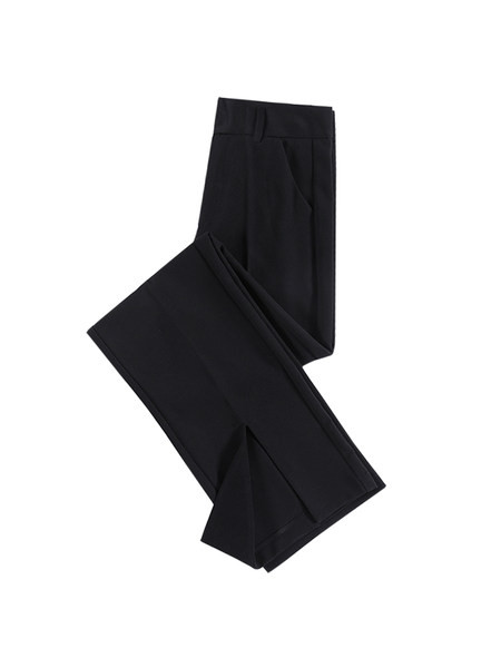 Pantaloni moderni de dama cu crapaturi si talie inalta