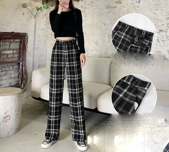 Ежедневен дамски кариран панталон в няколко цвята