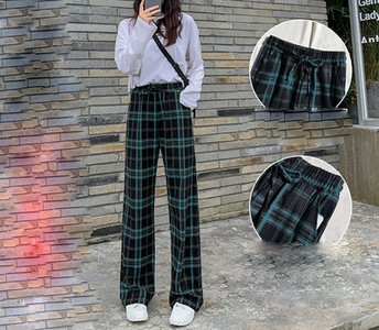 Ежедневен дамски кариран панталон в няколко цвята