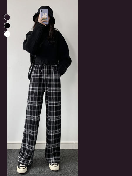 Ежедневен дамски кариран панталон в няколко цвята