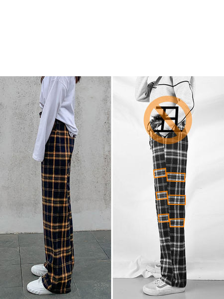 Ежедневен дамски кариран панталон в няколко цвята