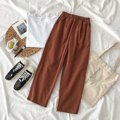 Νέο μοντέλο γυναικείο παντελονι με υψηλή μέση σε διάφορα χρώματα