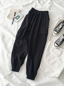 Pantaloni lungi de dama cu buzunare si talie elastica