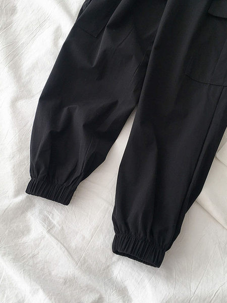 Pantaloni lungi de dama cu buzunare si talie elastica