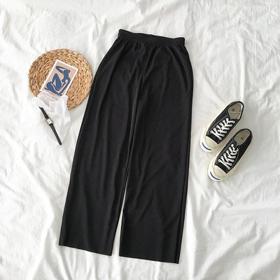 Pantaloni largi dama casual - model curat