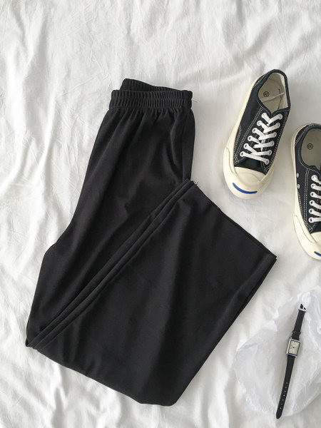 Pantaloni largi dama casual - model curat