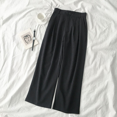 Pantaloni de dama monocolor cu talie inalta in doua culori