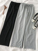 Дамски панталони с ластична талия и връзки - широк модел